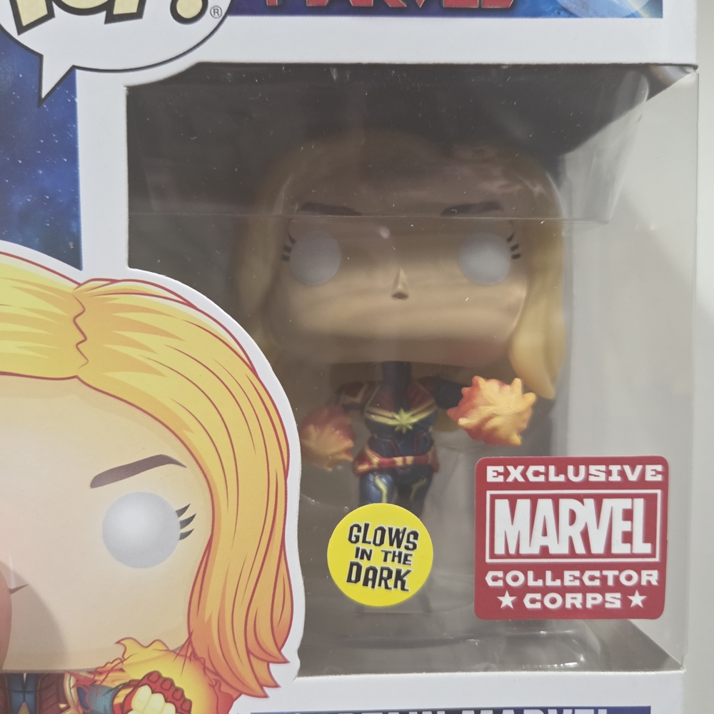 Marvel Captain Marvel Pop! Vinyl Figure with Glow Effect